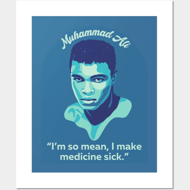 Muhammad Ali Portrait and Quote Wall Art by Slightly Unhinged